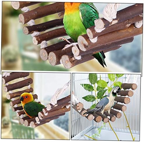 Ipetboom 3pcs ptičja kaveza ljestvici papiga papira za ptice kaveze za papige drvene papige