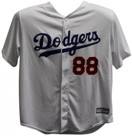 Vin Scully autogramirani Los Angeles Dodgers Majestic White XL Jersey PSA 25800 - Autografirani MLB dresovi