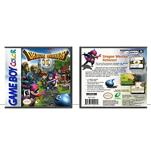 Dragon Warrior I &II | Game Boy Color - Samo pokriće za igre - igre nema