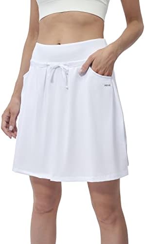 Meloo ženska atletska teniska suknja - golf suknje s visokim strukom, suknje s ležernim treningom 4 džepa