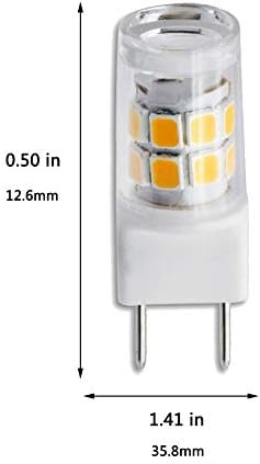 8 komada neregulirane LED žarulje 2 vata 17 LED dioda 2835 mm Topla bijela 3000K ekvivalent 180 lumena 20-Vatne halogene žarulje za