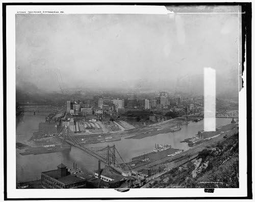 Beskonačne fotografije fotografija: Point, Rivers, Bridge, Pittsburgh, Pennsylvania, PA, Detroit Publishing Company, C1900
