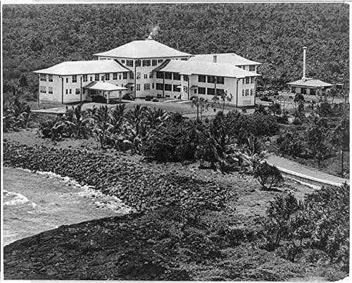 Foto: Otok Havaja, HI, 1930 -ih, Kuća Pumaile, županijska bolnica u Hilu, palme