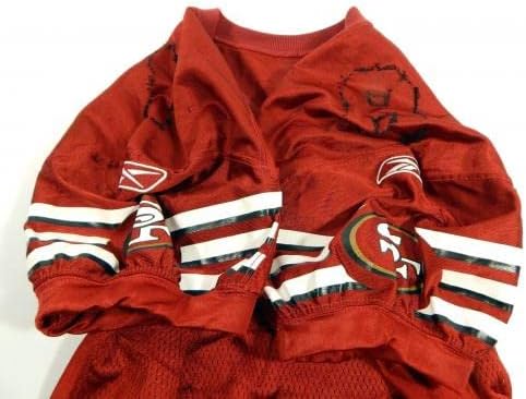 2004. San Francisco 49ers prazno Igra izdana Red Jersey 42 DP34704 - Nepotpisana NFL igra korištena dresova