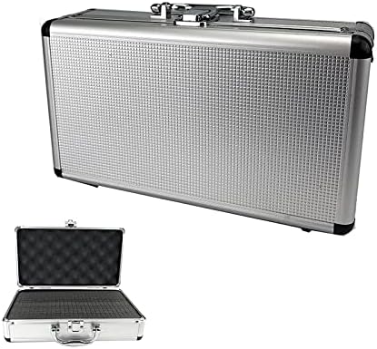 GPPZM Aluminij Alatbox prijenosni instrument kutije za pohranu kofera kofer za vučni prtljaga Organizator Silver Silver