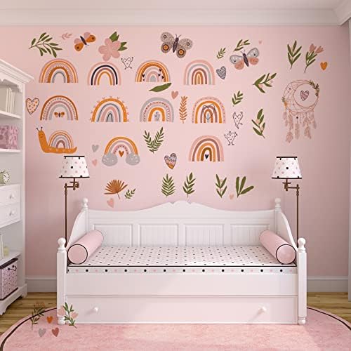 Iridescent Zidne naljepnice, šarene Iridescentne Zidne naljepnice vinilni Ambo uklonjivi Iridescentni zidni dekor za dječju sobu spavaća