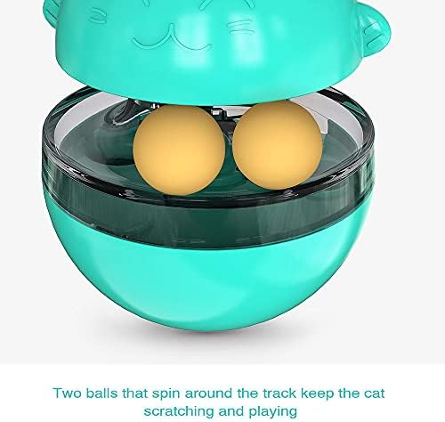 Ylast CAT TUMBLER GLAZBA, interaktivna mačja distribucija hrane igračka kuglica mačja distribucija hrane izrađena je od plastike za