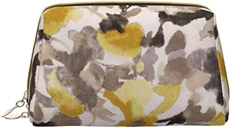 Kozmetička torba od žute sive cvjete