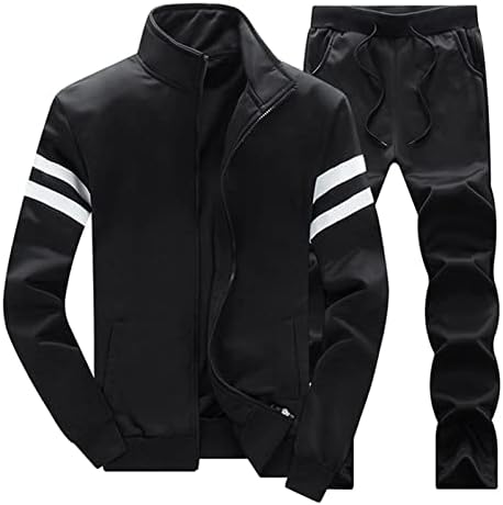 WOCACHI 2022 Muške odjeće staza 2PCS Set Patchwork Sweatshirt Jogger Sweatpants Spring Summer Athletic Sportski odijela
