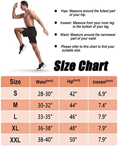 Canghpgin muški trening atletski trčanje kratke hlače od 7 inča lagane 2 paketne košarkaške sportove kratke hlače s džepovima