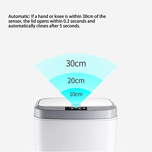 Heepdd Smart smeće, 16L infracrveni indukcijski gumb za smeće može upravljati priručnik za automatsko otpad za kućanstvo za kućnu bijelu