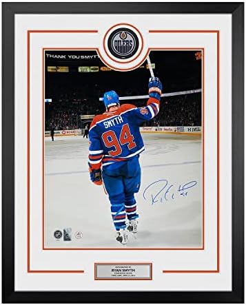 Logo Edmonton Oilers s autogramom Riana Smitha u okviru 26H32-NHL Pakovi s autogramima