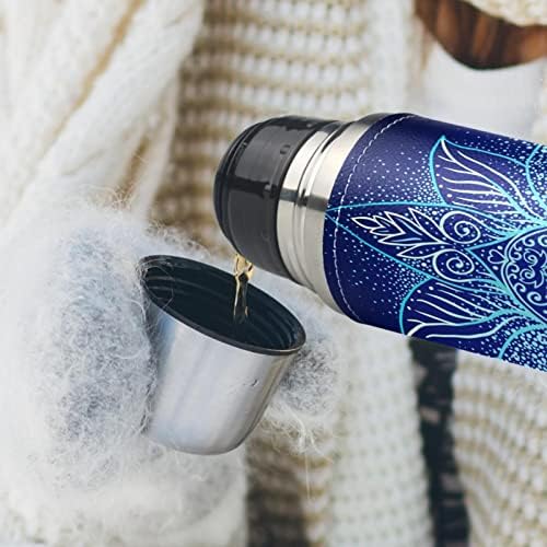 Kineski zmajevi vakuum za plave oči izolirane boce od nehrđajućeg čelika 16oz, boca vode bez propuštanja bez upotrebe, bez ikakvog
