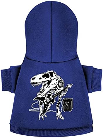 FunnyStar Dinosaur Rex svirajući rock s gitarskim tiskanim kućnim ljubimcima Dogs s kapuljačom, kombinezon mačje dukserice pulover