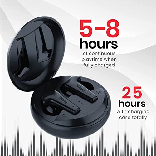 WAVV Elite ANC Wireless Pro Pods s 8 sati igranja, hibridno aktivno uklanjanje buke, 33dB uši slušalice s kristalno čistim zvukom,