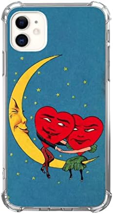 Oubliert smiješni vintage ljubitelji i slučaj mjeseca kompatibilni s iPhoneom 11, trippy hippie ljubitelji tpu case vole te do slučaja