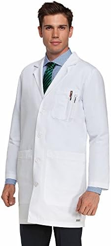 Anatomija Barco Grey potpis-Noah Professional Professional pune dužine 4 gumba dugih rukava 37 Medicinski laboratorijski kaput za muškarce
