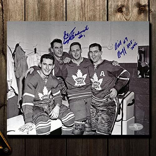 Ed Chadwick & Dick Duff Toronto Maple Leafs Dual Autographed 8x10 Fotografija - Autografirani NHL fotografije