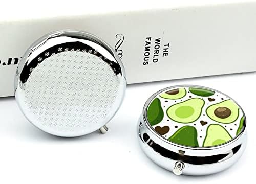 Dozator tableta zelena kutija za tablete od avokada prijenosna metalna kutija za tablete / vitamine / dodatke / riblje ulje 5 cm