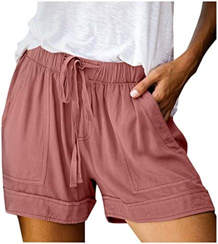 Ženske ležerne kratke hlače Summer Summer Struk Bermuda kratke hlače Elastično atletske solidne kratke kratke plus kratke hlače na