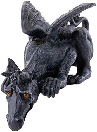 Vrhunska kolekcija Srednjovjekovni status Gargoyle Dragon - Ručno oslikana keltska zmajeva skulptura s kamenim završnim izgledom -