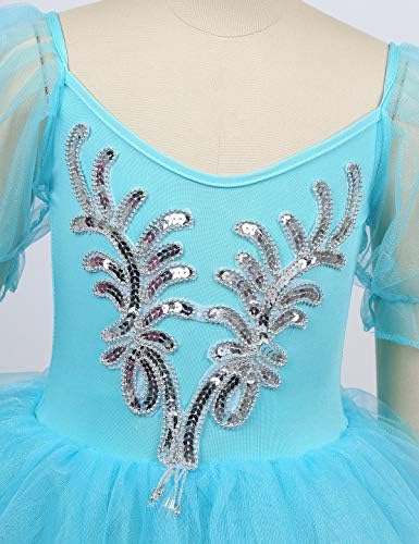 Freebily djevojke šljokice balet ples tutu haljina labud jezero kostim camisole leotard duge rukavice outfit za kosu za kosu