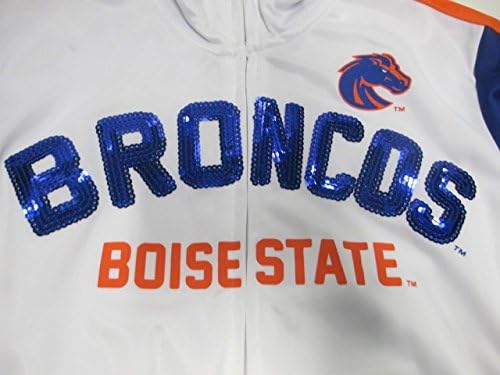 G-III Sports Boise State Broncos Womens Srednji puni zip vezeni i zasloni jakna sa šljokicama ABOS 10 S