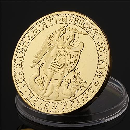 Strana valuta Ukrajinski prigodni novčići Zmaj Knight Coin Golden Trident National Ablemorativni kovanice strane komemorativne medalje