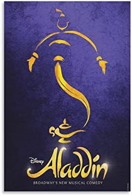 Umjetnički otisci Broadway plakat Aladdin platna zidne umjetničke otiske za zidni dekor dekor dekor spavaće sobe Darovi 12x18inch u