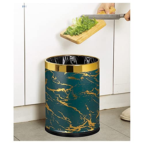 Kante za smeće bucket bucket za smeće metalno smeće za kućni ured kanta za smeće bez poklopca kuhinjski otpad / smeđa