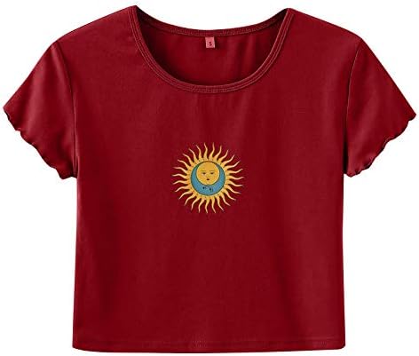 Majice za Valentinovo za žene 2023 majica kratkih rukava s okruglim vratom široka radna odjeća Ženska majica za golf