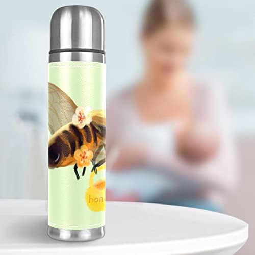 Nehrđajući čelik Kožni vakuum vakuum izolirana šalica pčelara boca za vodu za vruća i hladna pića Djeca odrasli 16 oz