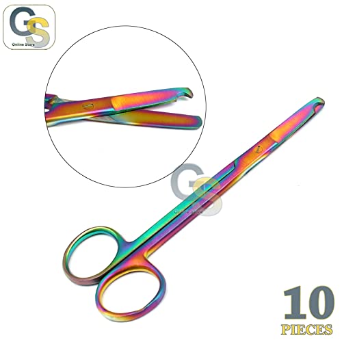 Set od 10 multitanovih boja Rainbow Stitch Scissors 4,5 nehrđajući čelik by G.S internetska trgovina