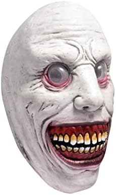 QMISIFY Halloween užareni poklopci za lice, nasmijani demonski pokrivač za glavu Halloween poklopac za lice | Zli cosplay zastrašujući