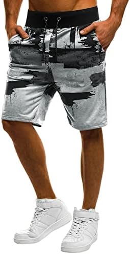 ZDDO muške ljetne trake kratke hlače, Ulični prskanje tiska casual bermuda kratke hlače na plaži s plažom trčanje sportske kratke hlače