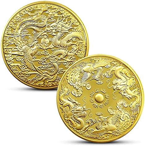 Zmaj i Phoenix Chengxiang Gold and Silver Coins vjenčani poklon Komemorativni novčić Zodiac Zmaj i Phoenix povratak poklon poklon ljubav