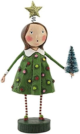 Lori Mitchell Chrissy Christmas, Polyresin, Christ Star Tree Girl, kolekcionarske figurice, 13335, višebojan, 7 u H x 4,25 u W x 1,75