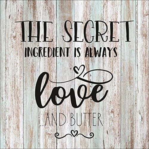 Farmhouse Kuhinjska paleta od drveta Natpis Tajni sastojak je ljubav i maslac obrijani elegantni drveni viseći plak drveni znak sa