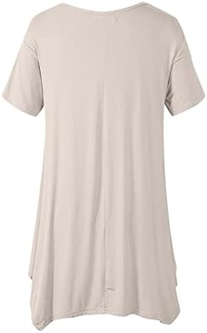 Jednobojna bluza majica za žene jesensko ljeto odjeća s kratkim rukavima od 92 inča pamučni gornji dio s okruglim vratom za slobodno