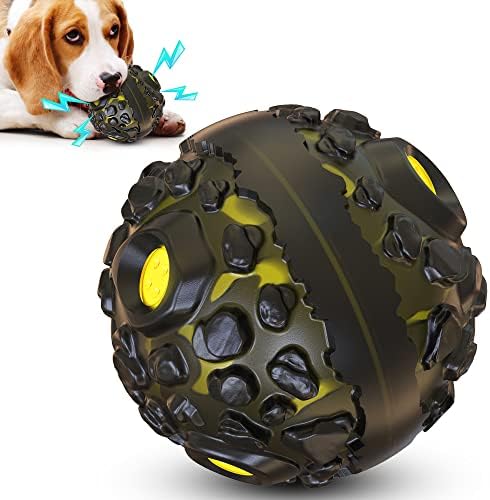 Pseće kuglice, neuništive igračke za pse za male srednje velike pse, žilavi super chewer pse lopte s izdržljivom prirodnom gumom, pseći