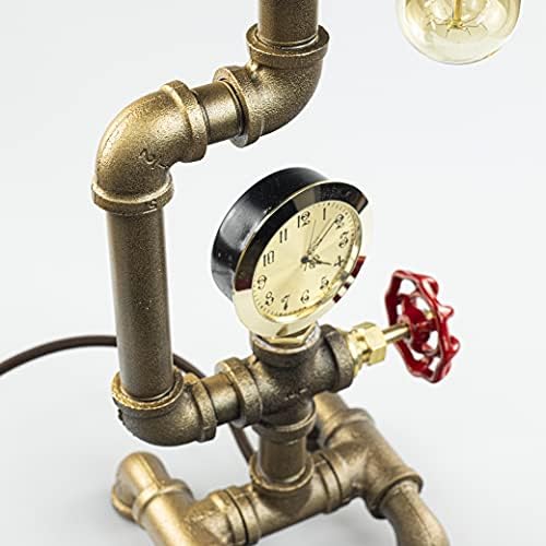 Y-Nut Steampunk svjetiljka s zatamnjenim, zatamnjivim potkrovljem industrijskim vintage vintage antiknim stilom sa žaruljom, sat s