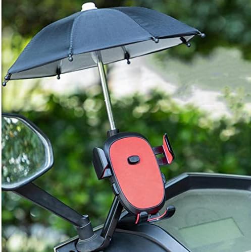 Ggrichyi Bike Telefon Monting Podesiva stalak za bicikle s mini kišobranom crveni slatki držač mobitela - Lijepa životinjska vanjska