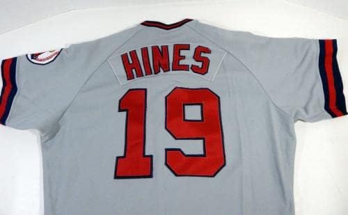 1991. Kalifornijski anđeli Bruce Hines 19 Igra je koristio sivi dres 44 dp14426 - igra korištena MLB dresova