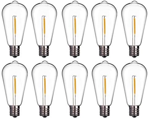 10 paketa LED žarulja, izmjenjive svjetiljke s vijčanim postoljem od 0,6 vata, LED svjetiljke otporne na lomljenje od 940 prozirnih