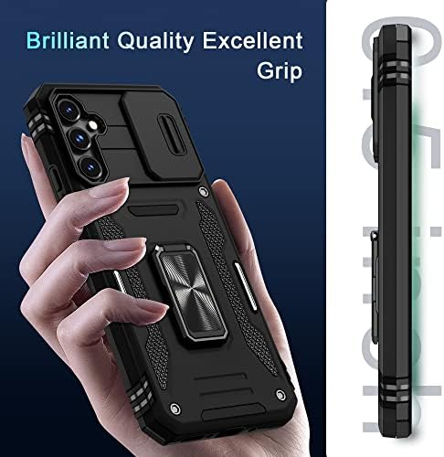 Za Samsung Galaxy A54 5G futrola s poklopcem za kliznu kameru+Zaštita zaslona, ​​[puna zaštita kamere] [Magnet Rotirani Kickstand]