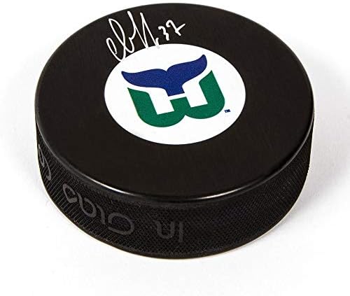 Hokejski pak s retro logotipom Hartford Veilers Andreja Svječnikova-NHL Pakovi s autogramima