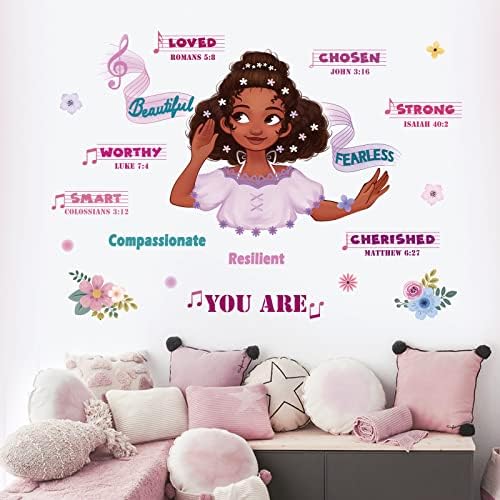 Zidne naljepnice za crne djevojke inspirativni citati cvijeće Zidne naljepnice spavaća soba za djevojčice dječja Učionica zidni dekor