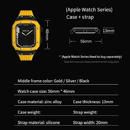 Ekins För Apple Watch Band Series 8 7 45 mm modifikacija mod kit KlockArmband För Kvinnor Alloy Watch Case ARMBand