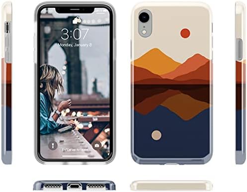 Casely iPhone XR slučaj | Suprotnosti privlače | Dan i noć Colorblock Mountain fuse