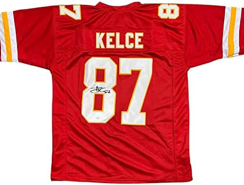 Travis Kelce Kansas City Chiefs potpisali su autogram Crveni prilagođeni Jersey JSA certificirani